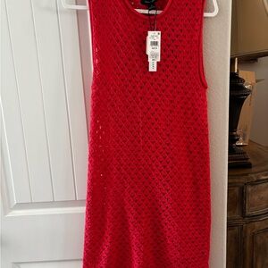 Sanctuary Red Lace Midi Dress